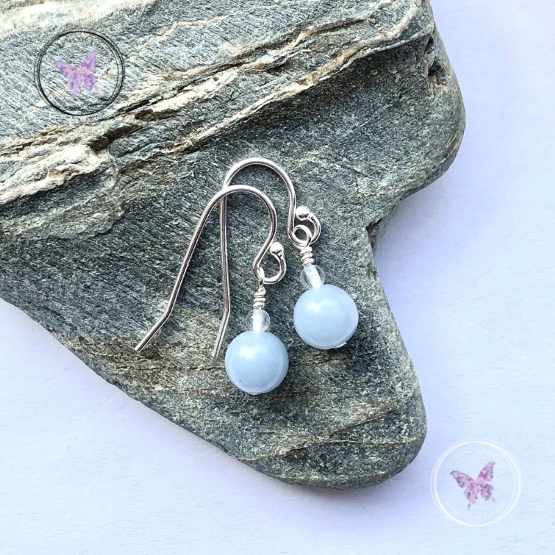 Angelite & Crystal Quartz Earrings